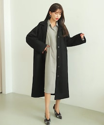 DHOLIC | ラグランスリーブボクシーロングコート(その他アウター)