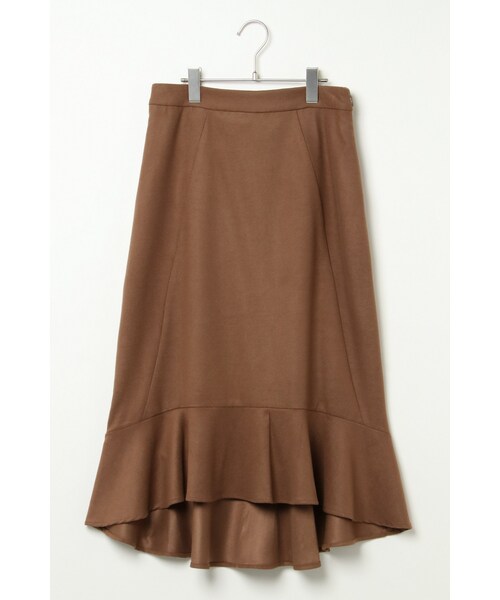 ikka（イッカ）の「Sdv フェイクスエードペプラムスカート（スカート・レディース・レンガ/ネイビー/クルミ・Ｍ/Ｌ）」の2枚目の写真