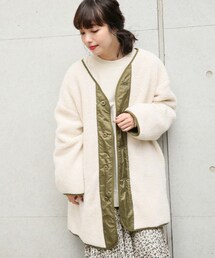 LOWRYS FARM | リバーシブルボアコート(ジャケット/アウター)