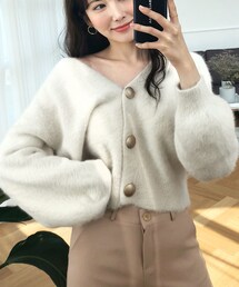 DHOLIC | ビッグボタンVネックカーディガン(カーディガン/ボレロ)