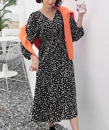 DHOLIC | ストラップSETドットロングワンピース(ワンピース)