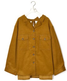 w closet | コーデュロイ後ろリボンBigシャツ(トップス)