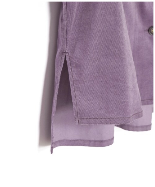 w closet(ダブルクローゼット)の「コーデュロイ後ろリボンBigシャツ(トップス・レディース・グレージュ/キャメル/パープル・FREE)」の12枚目の写真