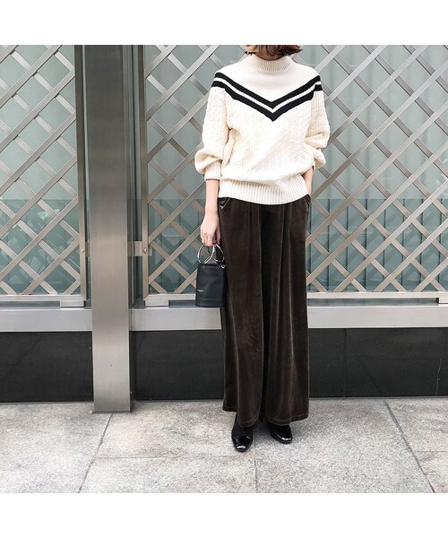 no brand（ノーブランド）の「[ RE-ARRIVAL ]VラインケーブルKNITPO（ニット/セーター・レディース・その他）」の3枚目の写真