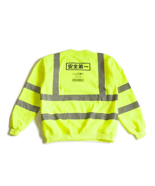 トップス NERIAME SAFETY FIRST CREWNECK SWEATSHIRT NERIAME SAFETY FIRST CREWNECK SWEATSHIRT