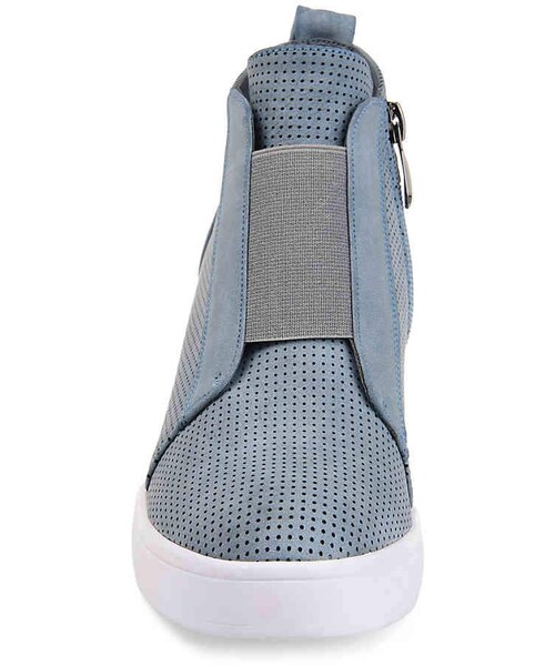 journee clara wedge sneaker grey