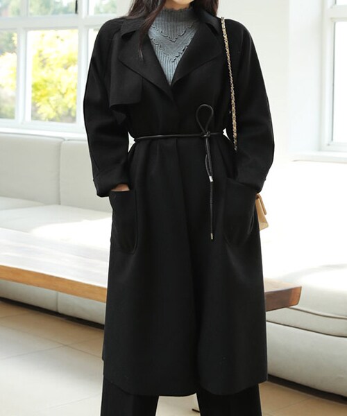 DHOLIC(ディーホリック)の「カットオフオープンロングコート(ダウンジャケット/コート・レディース・ブルー/ホワイト/ブラック/その他/ブラウン・FREE)」の3枚目の写真