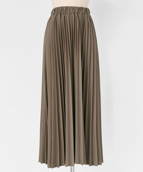 DHOLIC（ディーホリック）の「プリーツウエストゴムスカート（スカート・レディース・グリーン/ブラウン/ブラック・FREE）」の3枚目の写真
