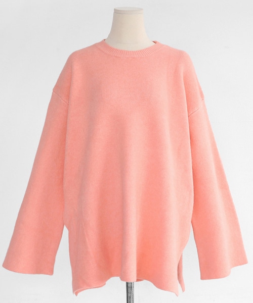 DHOLIC（ディーホリック）の「ワイドスリーブスリットニット（ニット/セーター・レディース・ホワイト/ピンク/ブラウン/グリーン/パープル・FREE）」の5枚目の写真