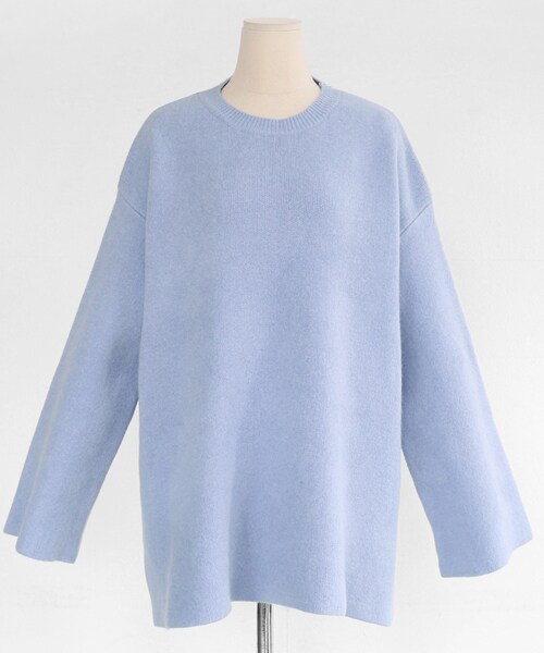 DHOLIC（ディーホリック）の「ワイドスリーブスリットニット（ニット/セーター・レディース・ホワイト/ピンク/ブラウン/グリーン/パープル・FREE）」の4枚目の写真