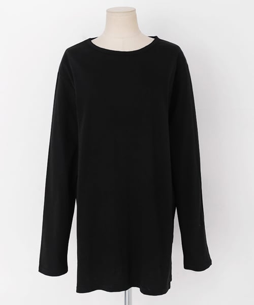 DHOLIC（ディーホリック）の「2TYPEオーバーサイズサイドスリットTシャツ（Tシャツ/カットソー・レディース・その他/ホワイト/ブラック・FREE）」の3枚目の写真