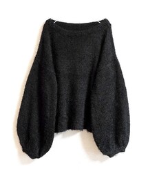 Tiffee SELECT | ボートネックバルーン袖シャギーニットセーター(ニット/セーター)