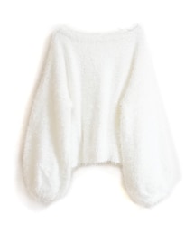 Tiffee SELECT | ボートネックバルーン袖シャギーニットセーター(ニット/セーター)