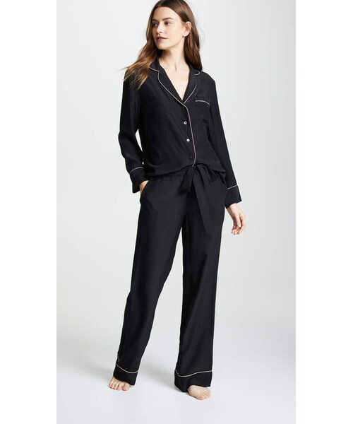 Kiki de Montparnasse(キキドモンパルナス)の「Kiki De Montparnasse Silk PJ Pants(ルームウェア/パジャマ・レディース・Beige・XS/S/M/L)」の3枚目の写真