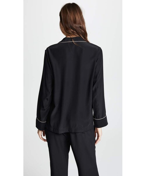 Kiki de Montparnasse(キキドモンパルナス)の「Kiki De Montparnasse Silk PJ Long Sleeve Top(ルームウェア/パジャマ・レディース・Beige・XS/S/M/L)」の5枚目の写真