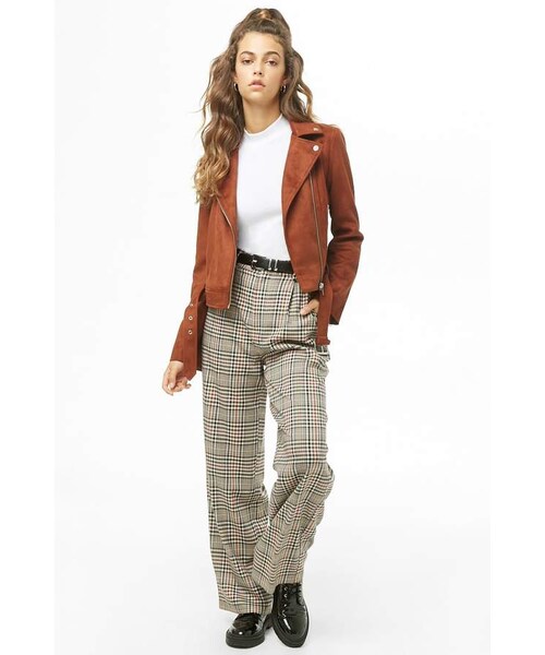 FOREVER 21(フォーエバー トゥエンティーワン)の「Forever 21 Faux Suede Moto Jacket(ジャケット/アウター・レディース・Green/Brown/Pink・Small/Medium/Large)」の10枚目の写真