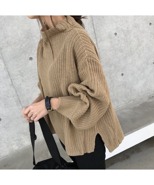 copine（コピン）の「【期間限定価格】再入荷！バルーンスリーブざっくりゆるニット(3color)【クリックポスト対象商品】（ニット/セーター・レディース・その他）」の11枚目の写真