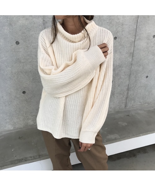 copine（コピン）の「【期間限定価格】再入荷！バルーンスリーブざっくりゆるニット(3color)【クリックポスト対象商品】（ニット/セーター・レディース・その他）」の2枚目の写真