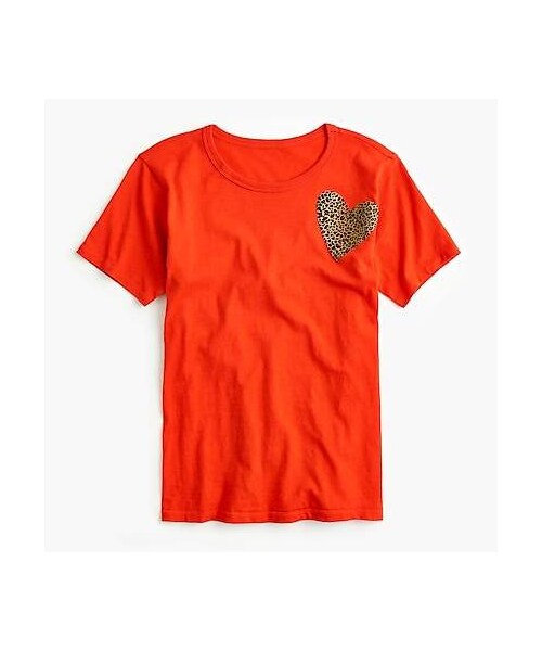 J.CREW（ジェイクルー）の「Leopard-print heart T-shirt（T