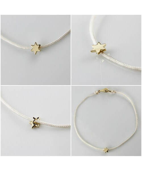 les desseins de DIEU（レデッサンドゥデュー）の「レ デッサン ドゥ デュー 970 ボヌール アミュレット サテンコード ブレスレット ロクボウセイ クロス ハート（ブレスレット・レディース・ゴールド・15.5センチ）」の2枚目の写真