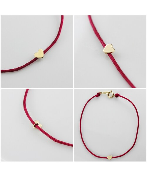 les desseins de DIEU（レデッサンドゥデュー）の「レ デッサン ドゥ デュー 970 ボヌール アミュレット サテンコード ブレスレット ロクボウセイ クロス ハート（ブレスレット・レディース・ゴールド・15.5センチ）」の4枚目の写真