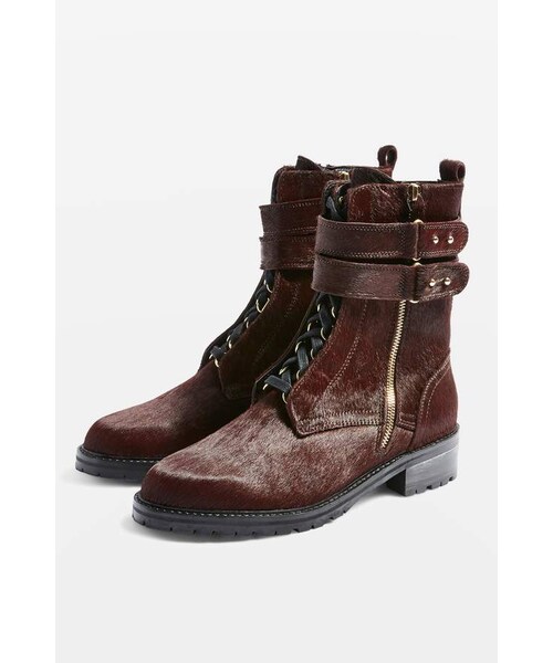Topshop ASHLEY Lace Up Hiker Boots 