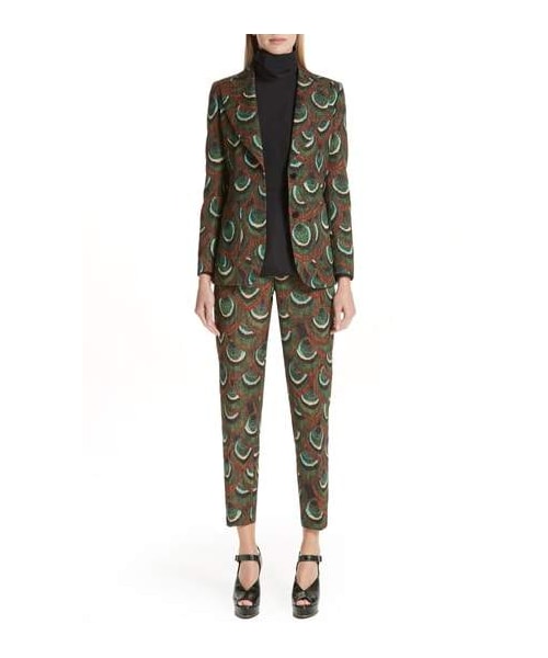 DRIES VAN NOTEN（ドリスヴァンノッテン）の「Dries Van Noten Peacock Jacquard Blazer（テーラードジャケット・レディース・Green・4 Us / 36 Fr/6 Us / 38 Fr/8 Us / 40 Fr/10 Us / 42 Fr）」の4枚目の写真