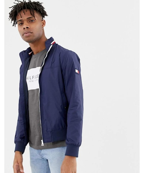 tommy hilfiger nylon bomber jacket