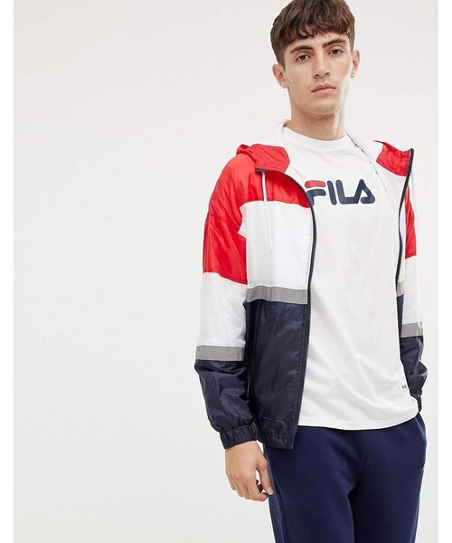 white line fila jacket