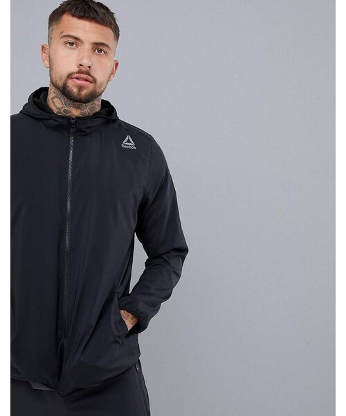 Reebok(リーボック)の「Reebok Training Woven Jacket In Black DH1949(テーラードジャケット・メンズ・Black・S/XS/L)」の3枚目の写真