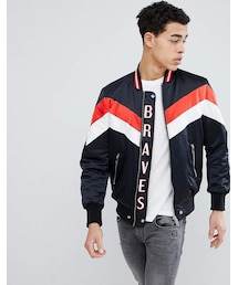DIESEL（ディーゼル）の「Diesel J-MARCHING Chevron Stripe Bomber