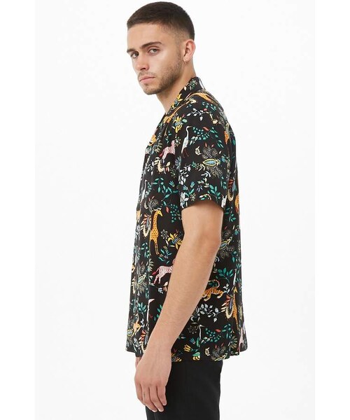 Jungle Print Cuban Collar Shirt - WEAR