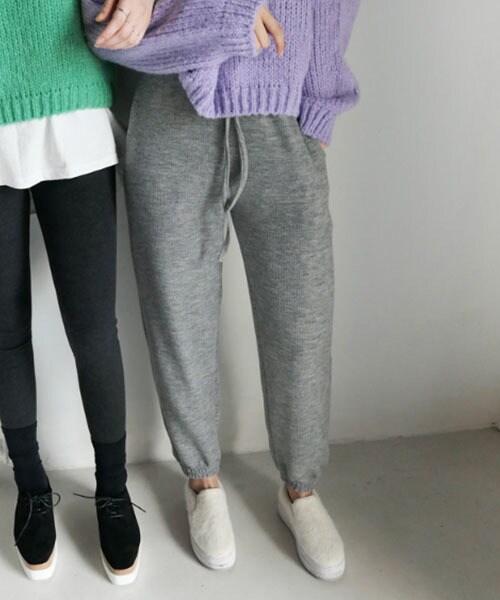 DHOLIC(ディーホリック)の「ソフトタッチジョガーパンツ(その他パンツ・レディース・ベージュ/グレー/ブラック・FREE)」の3枚目の写真