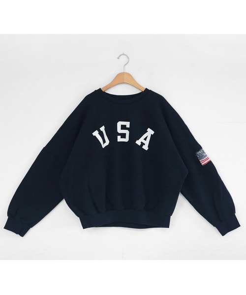 DHOLIC（ディーホリック）の「裏起毛USAスウェット（スウェット・レディース・グレー/ブラウン/ブルー・FREE）」の3枚目の写真