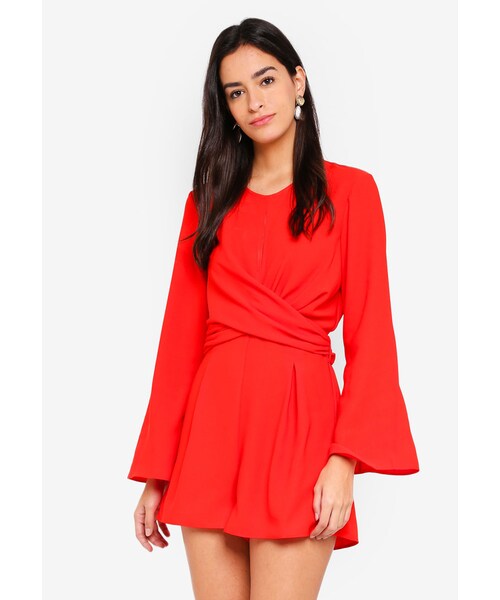 miss selfridge red playsuit