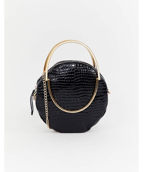 Missguidedの「Missguided gold detailing croc bag in black（トートバッグ）」 WEAR