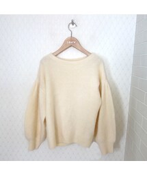 Lilly Lynque | LILLY LYNQUE　ボートネック　ボリューム袖ニット(ニット/セーター)