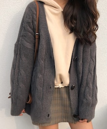 DHOLIC | ケーブルニットカーディガン(カーディガン/ボレロ)