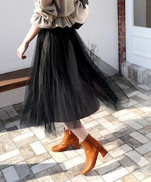 DHOLIC | ベロアチュールリバーシブルスカート(スカート)