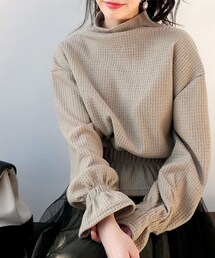 DHOLIC | ボトルネックギャザーTシャツ(Tシャツ/カットソー)