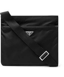 PRADA | Prada Saffiano Leather-Trimmed Nylon Messenger Bag(メッセンジャーバッグ)