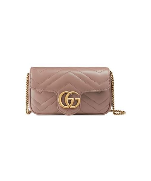 GUCCI（グッチ）の「Gucci Supermini GG Marmont 2.0 Matelasse Leather Shoulder Bag（ショルダーバッグ・レディース・Black/Red/White・One Size）」の3枚目の写真