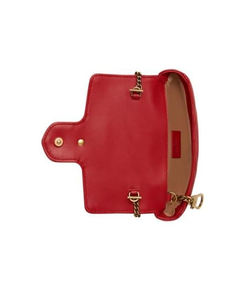 GUCCI（グッチ）の「Gucci Supermini GG Marmont 2.0 Matelasse Leather Shoulder Bag（ショルダーバッグ・レディース・Black/Red/White・One Size）」の8枚目の写真