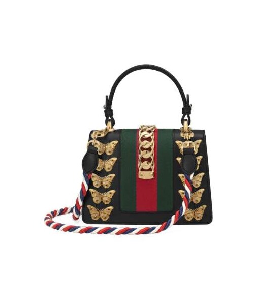 GUCCI（グッチ）の「Gucci Mini Sylvie Animal Studs Leather Shoulder Bag（ショルダーバッグ・レディース・White・One Size）」の2枚目の写真