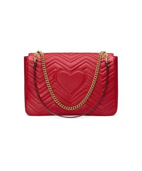 GUCCI（グッチ）の「Gucci GG Large Marmont 2.0 Matelasse Leather Shoulder Bag（ショルダーバッグ・レディース・Beige/Black・One Size）」の6枚目の写真