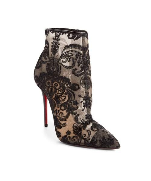 christian louboutin lace booties