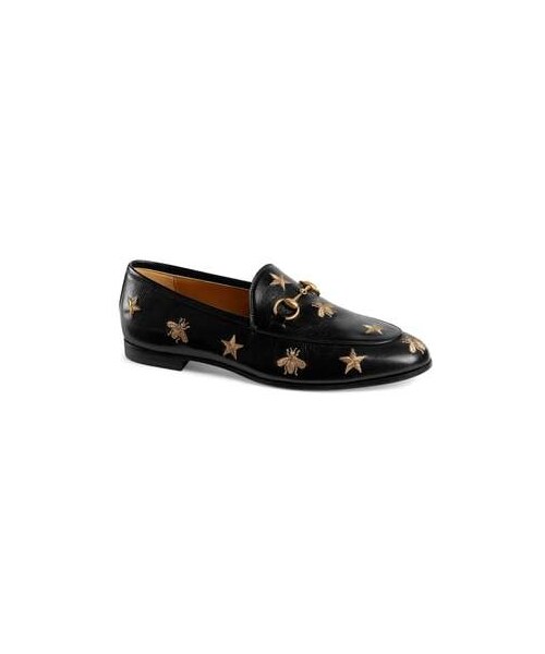 gucci embroidered loafers