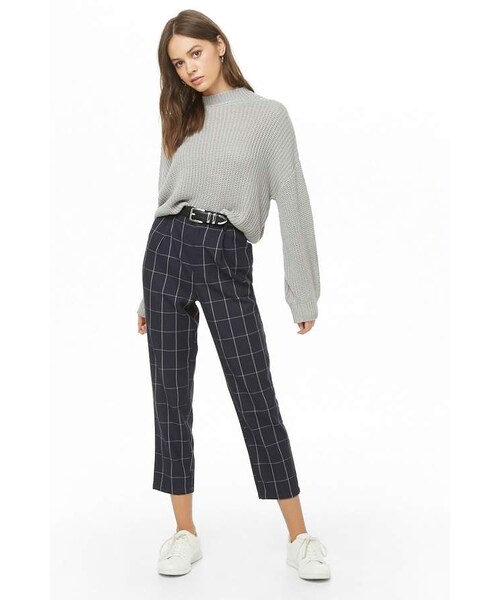 FOREVER 21（フォーエバー トゥエンティーワン）の「Forever 21 Ribbed Knit Mock Neck Sweater（ニット/セーター・レディース・LIGHT GREY・Small/Medium/Large）」の2枚目の写真