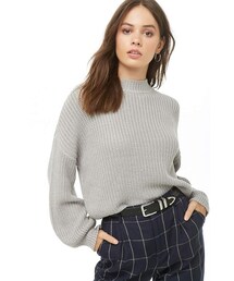 FOREVER 21 | Forever 21 Ribbed Knit Mock Neck Sweater(ニット/セーター)