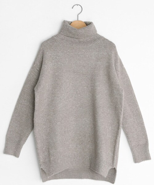 DHOLIC（ディーホリック）の「ビッグシルエットタートルネック二ット（ニット/セーター・レディース・ピンク/ブラック/グレー/ベージュ・FREE）」の4枚目の写真